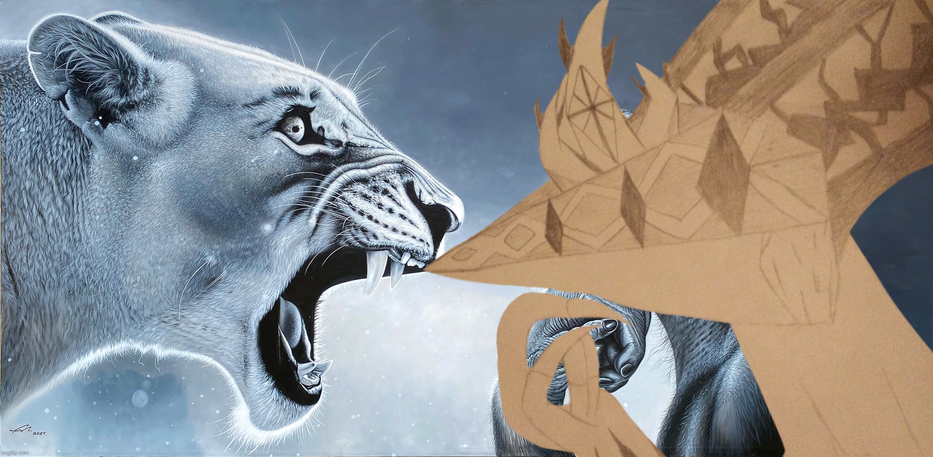 https://imgflip.com/i/a8jmsr (Or post below if it gets submitted b4 anything else lol) | image tagged in lion roars at monkey | made w/ Imgflip meme maker