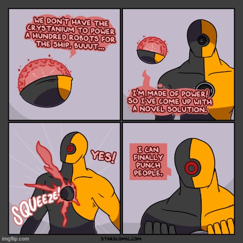 image tagged in stars,ball,energy,power,robot,punch | made w/ Imgflip meme maker
