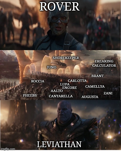 Wuthering waves assemble | ROVER; SHOREKEEPER; FREAKING CALCULATOR; IUNO; BRANT; LUPA; ROCCIA; CARLOTTA; CAMELLYA; ENCORE; AALTO; ZANI; CANTARELLA; PHEEBS; AUGUSTA; LEVIATHAN | image tagged in avengers assemble | made w/ Imgflip meme maker