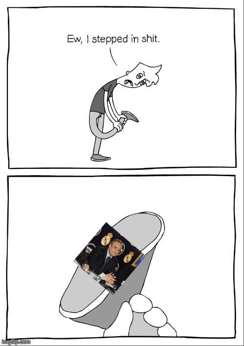 Money grinder | image tagged in ew i stepped in shit | made w/ Imgflip meme maker