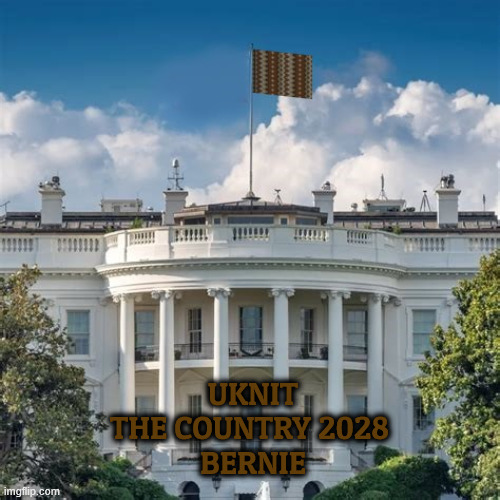 Uknit The Country 2028 | UKNIT THE COUNTRY 2028 
BERNIE | image tagged in uknit the country 2028,mittens,save we the people,bernie,wooly | made w/ Imgflip meme maker