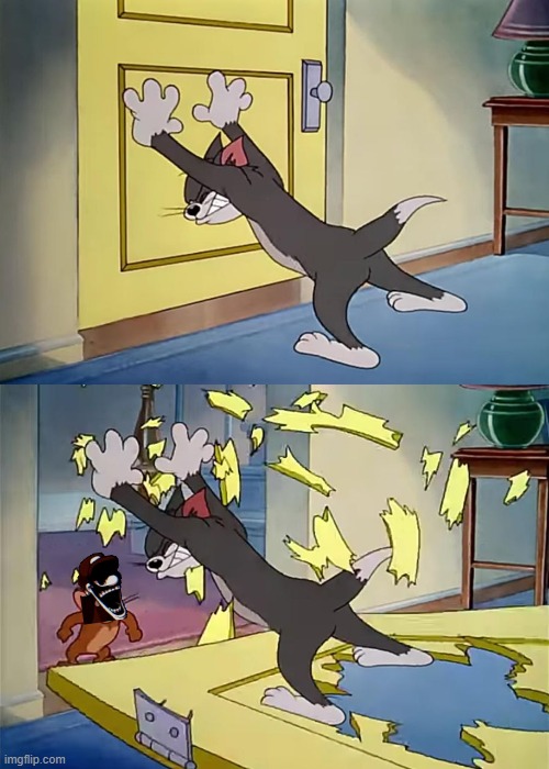 MX in the Recode | image tagged in tom holds the door jerry is strong | made w/ Imgflip meme maker