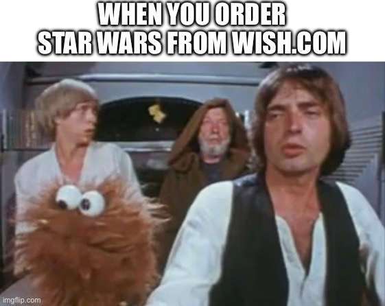 (anyone remember hardware wars?) | WHEN YOU ORDER STAR WARS FROM WISH.COM | image tagged in hardware wars,star wars,parody,memes,funny,movies | made w/ Imgflip meme maker