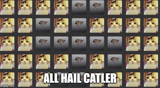 CATSTIKA | ALL HAIL CATLER | image tagged in catstika | made w/ Imgflip meme maker