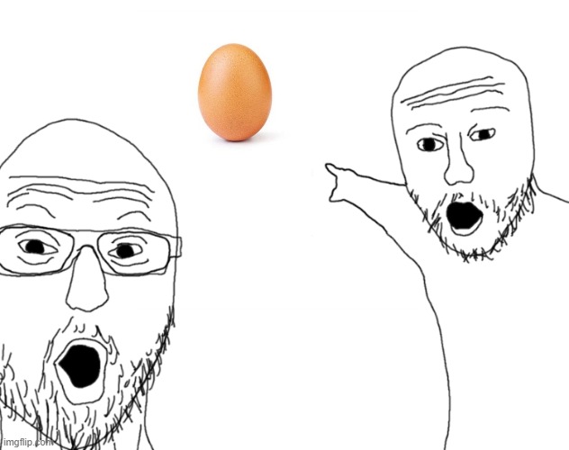 Wojack Egg | image tagged in soyjak pointing,egg | made w/ Imgflip meme maker