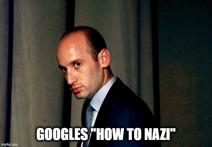 Stephen Goebbels | GOOGLES "HOW TO NAZI" | image tagged in stephen miller | made w/ Imgflip meme maker