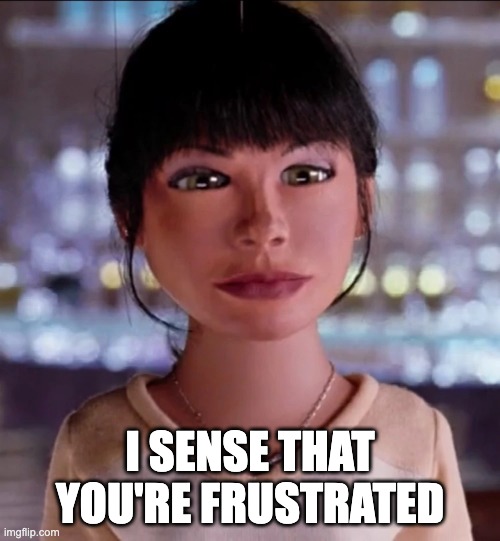 Team America | I SENSE THAT YOU'RE FRUSTRATED | image tagged in team america | made w/ Imgflip meme maker