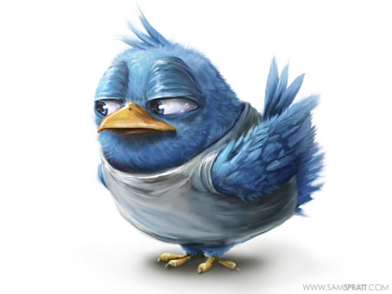 Realistic twitter bird Blank Meme Template