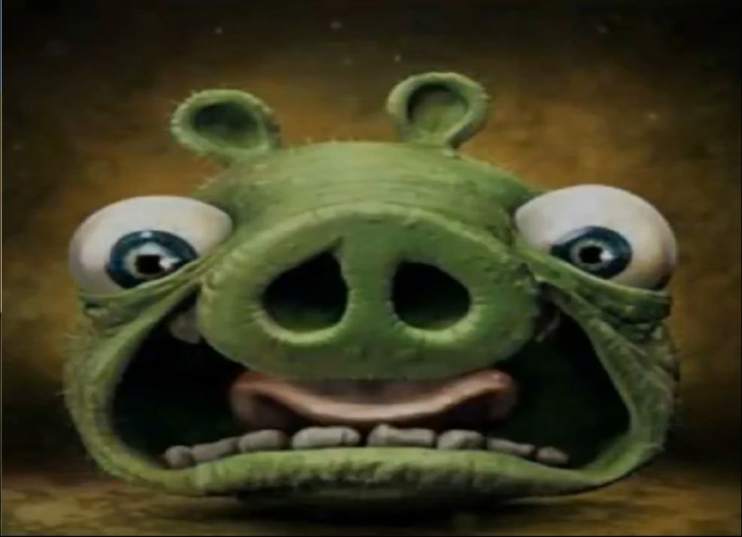 High Quality Realistic angry birds pig Blank Meme Template