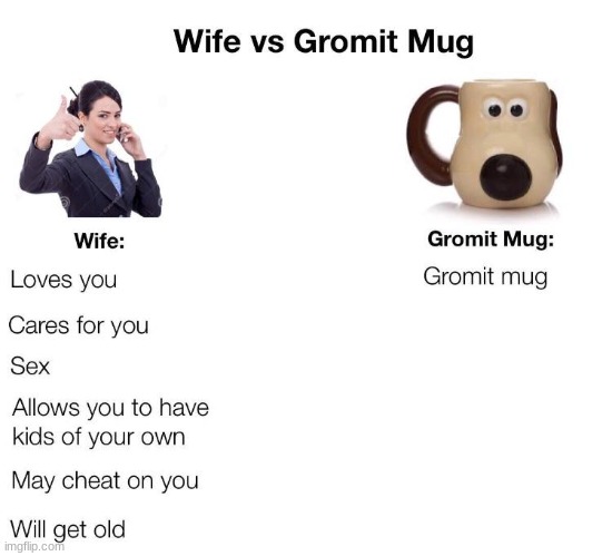 image tagged in gromit mug,wallace and gromit | made w/ Imgflip meme maker