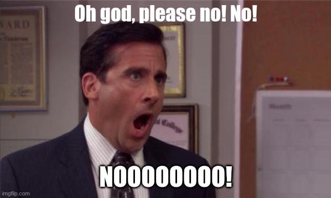 noooooo | Oh god, please no! No! NOOOOOOOO! | image tagged in noooooo | made w/ Imgflip meme maker
