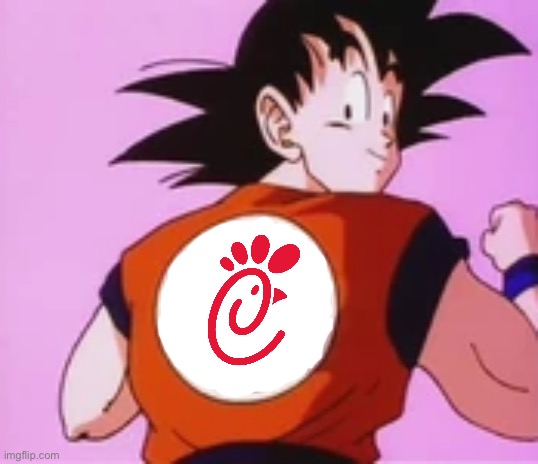 High Quality Goku Chick-fil-A Blank Meme Template
