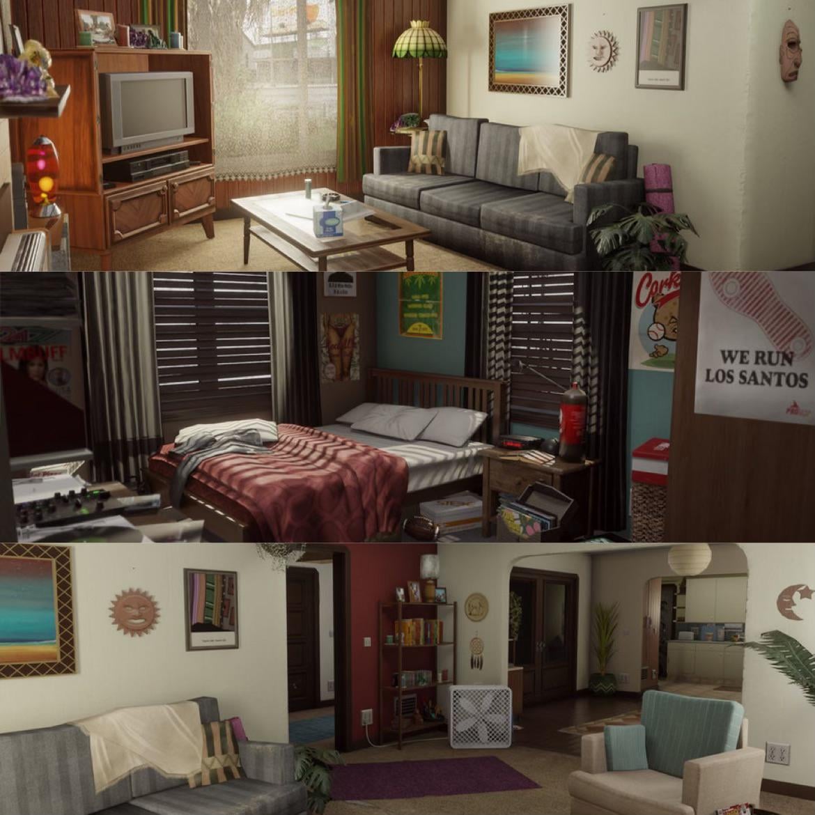 Franklin's aunt's apartment GTA V Blank Meme Template