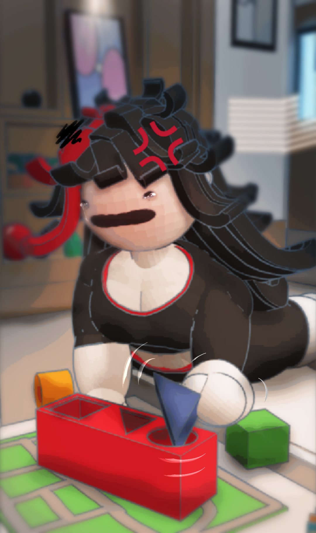 It goes in the square hole Blank Meme Template