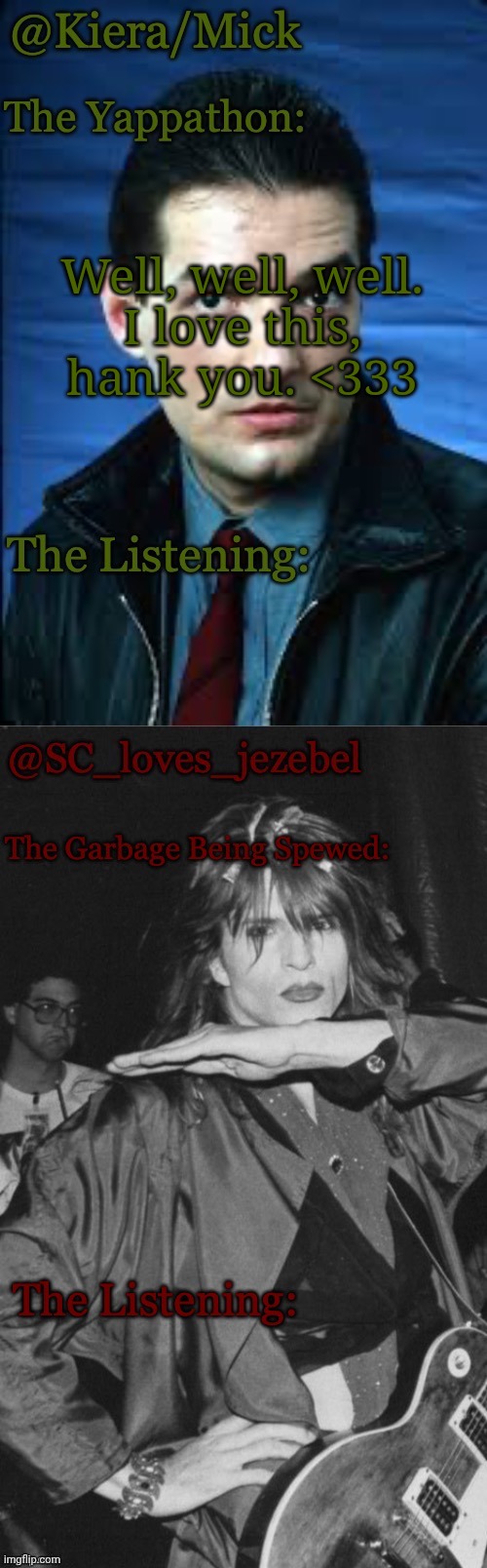 My Little Shitbag <<<333 | Well, well, well.
I love this,
hank you. <333 | image tagged in kieramick and sc shared temp 3,thank you,holy shit this was a surprise,genuinely got jumpscared,idk why lmao,falcooooo | made w/ Imgflip meme maker