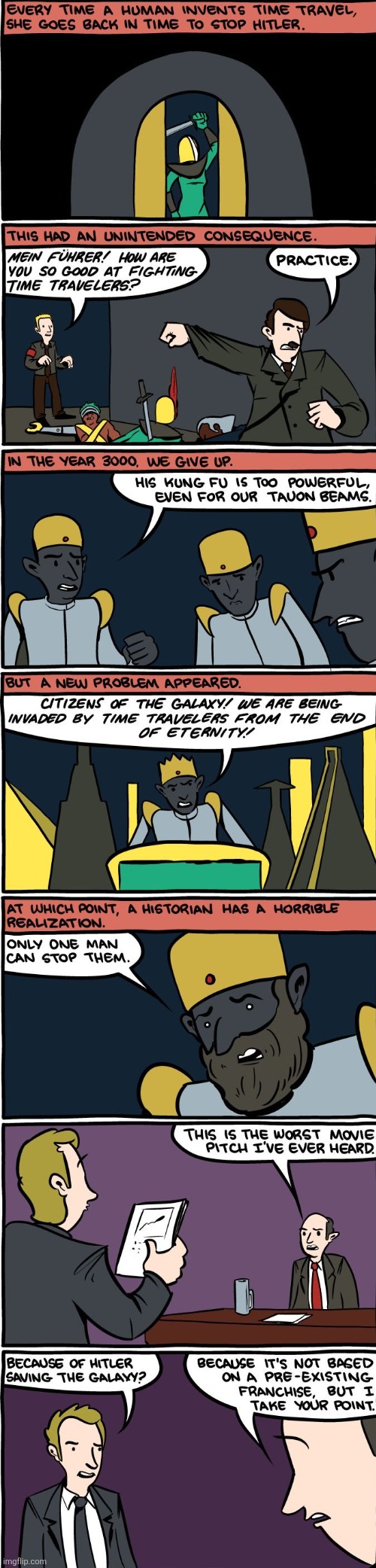 Hollywood concept | image tagged in time travel,kung fu | made w/ Imgflip meme maker
