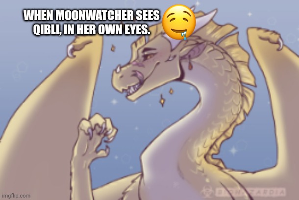 Biblical in the eyes of Moonwatcher. | WHEN MOONWATCHER SEES QIBLI, IN HER OWN EYES. | image tagged in qibli hot | made w/ Imgflip meme maker
