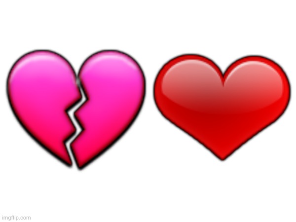 why are <3 and </3 aint even smiliar on my phon | 💔❤️ | made w/ Imgflip meme maker