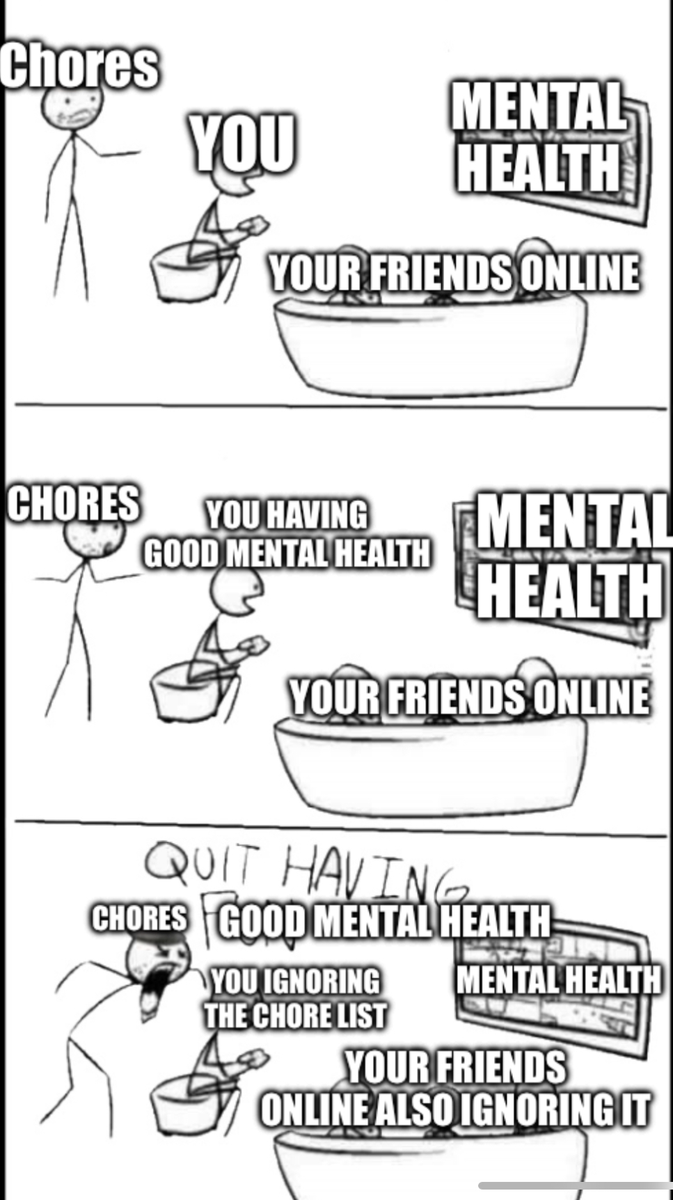 Mental health first Blank Meme Template