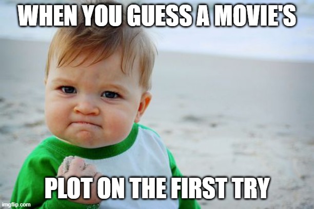 Success Kid Original | WHEN YOU GUESS A MOVIE'S; PLOT ON THE FIRST TRY | image tagged in memes,success kid original | made w/ Imgflip meme maker