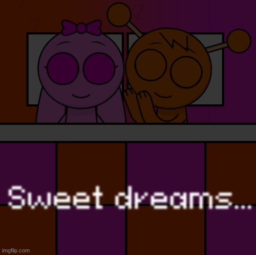 Sweet Dreams... | image tagged in sprunki,pinki,oren,incredibox,artwork | made w/ Imgflip meme maker