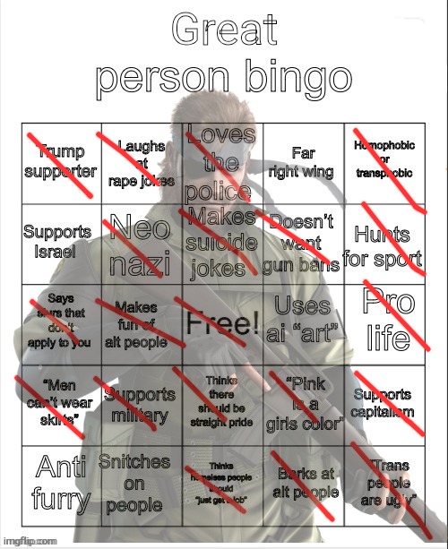 great person bingo | image tagged in great person bingo | made w/ Imgflip meme maker