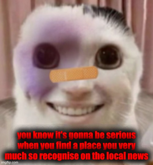 giving context later | you know it's gonna be serious when you find a place you very much so recognise on the local news | made w/ Imgflip meme maker