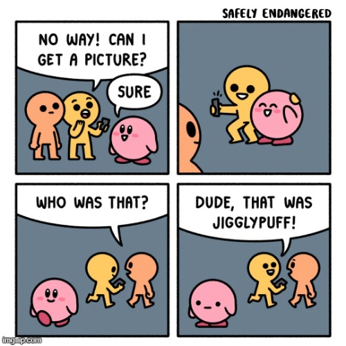 image tagged in kirby,phone,picture,selfie,jigglypuff,what | made w/ Imgflip meme maker