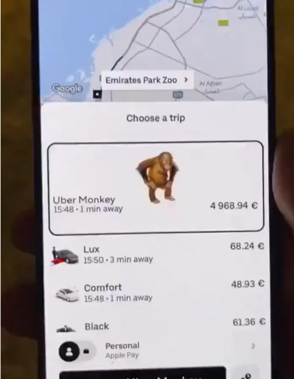 Uber monkey Blank Meme Template