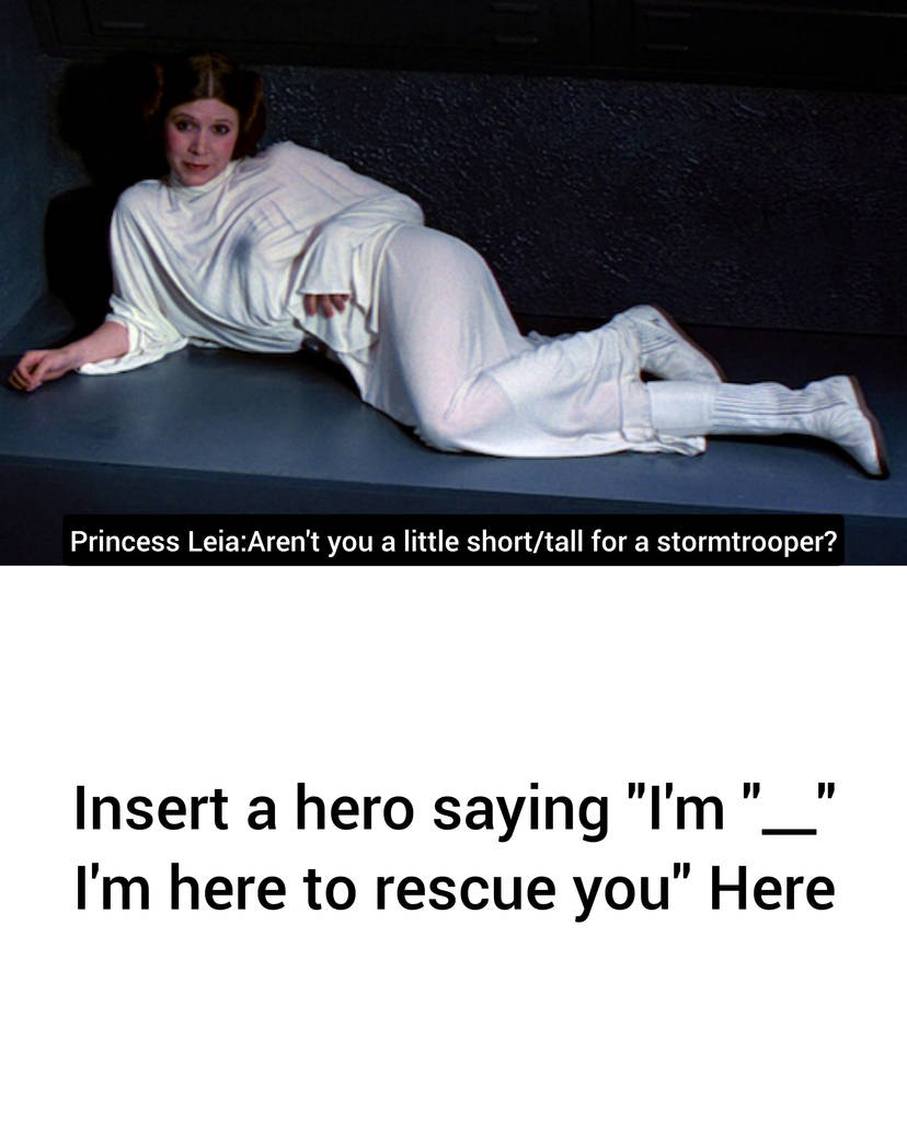 Who rescues Princess Leia Blank Meme Template
