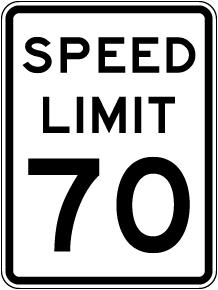 Speed limit 70 Blank Meme Template