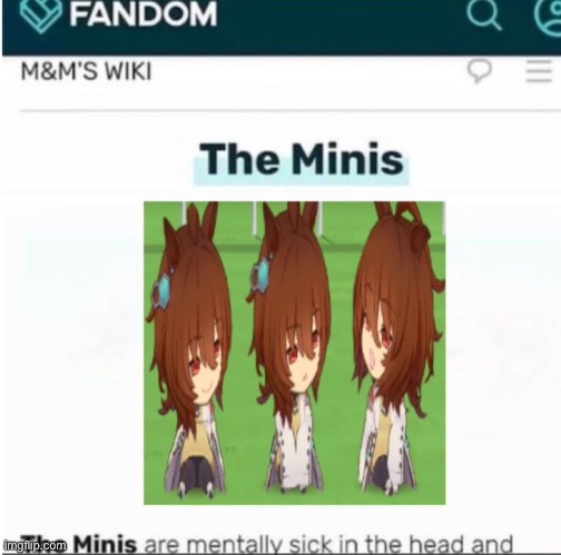 image tagged in the minis,umamusume,uma musume | made w/ Imgflip meme maker