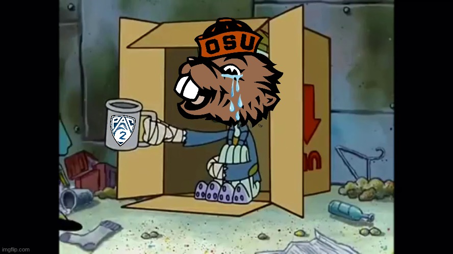 Oregon State Beavers meme | image tagged in poor squidward,memes,college football,football,nfl memes,oregon | made w/ Imgflip meme maker