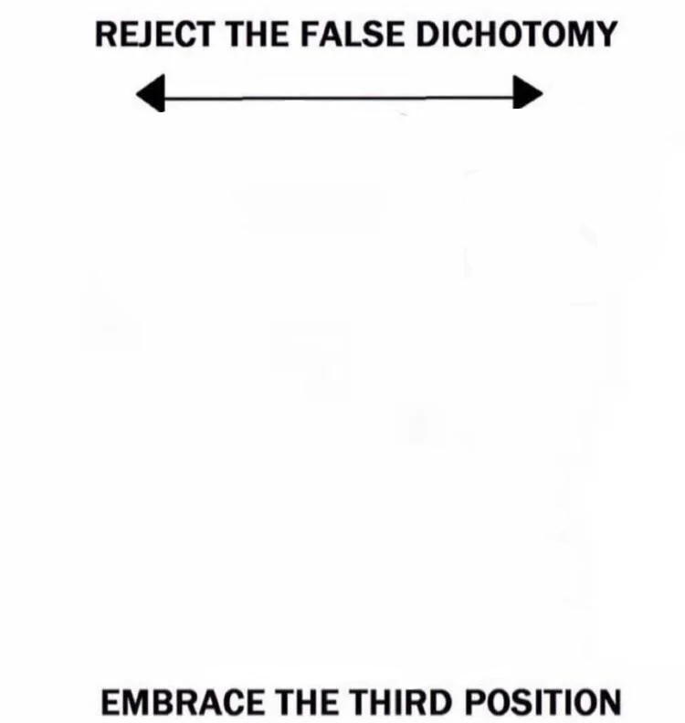 Reject the false dichotomy embrace the third position Blank Meme Template
