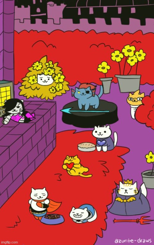 "NYA HA HA" | image tagged in undertale characters as cats | made w/ Imgflip meme maker