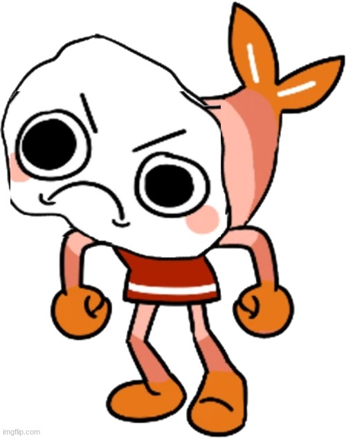 Faceless shrimpo got his face back- | image tagged in faceless shrimpo 2 | made w/ Imgflip meme maker