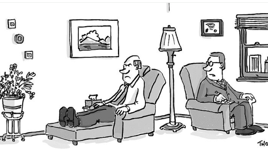 Cartoon man on psychiatrist's couch Blank Meme Template