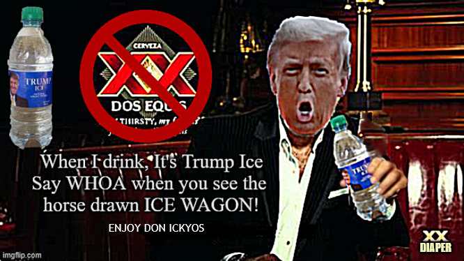 DON ICKYOS | ENJOY DON ICKYOS; DIAPER | image tagged in don ickyos,trump ice,dos equis,1st amendment freedom at stake,wake up in naziland | made w/ Imgflip meme maker