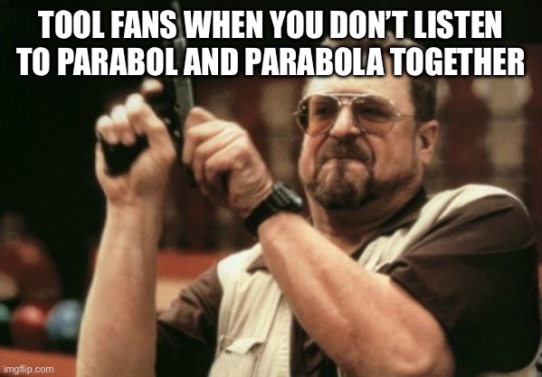 Ride the spiral motherfucker | TOOL FANS WHEN YOU DON’T LISTEN TO PARABOL AND PARABOLA TOGETHER | image tagged in memes,am i the only one around here | made w/ Imgflip meme maker