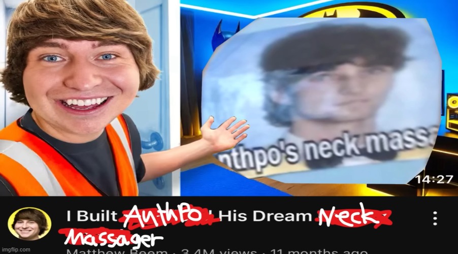 i built antho his dream neck massager | image tagged in i built anthpo his deam neck massager,neck massager,i built anthpo his dream | made w/ Imgflip meme maker