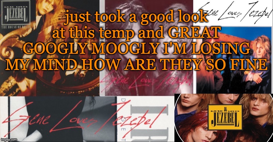 SC's GLJ temp | just took a good look at this temp and GREAT GOOGLY MOOGLY I'M LOSING MY MIND HOW ARE THEY SO FINE | image tagged in sc's glj temp | made w/ Imgflip meme maker