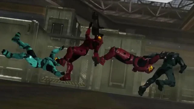 Tex fight Red vs Blue Blank Meme Template
