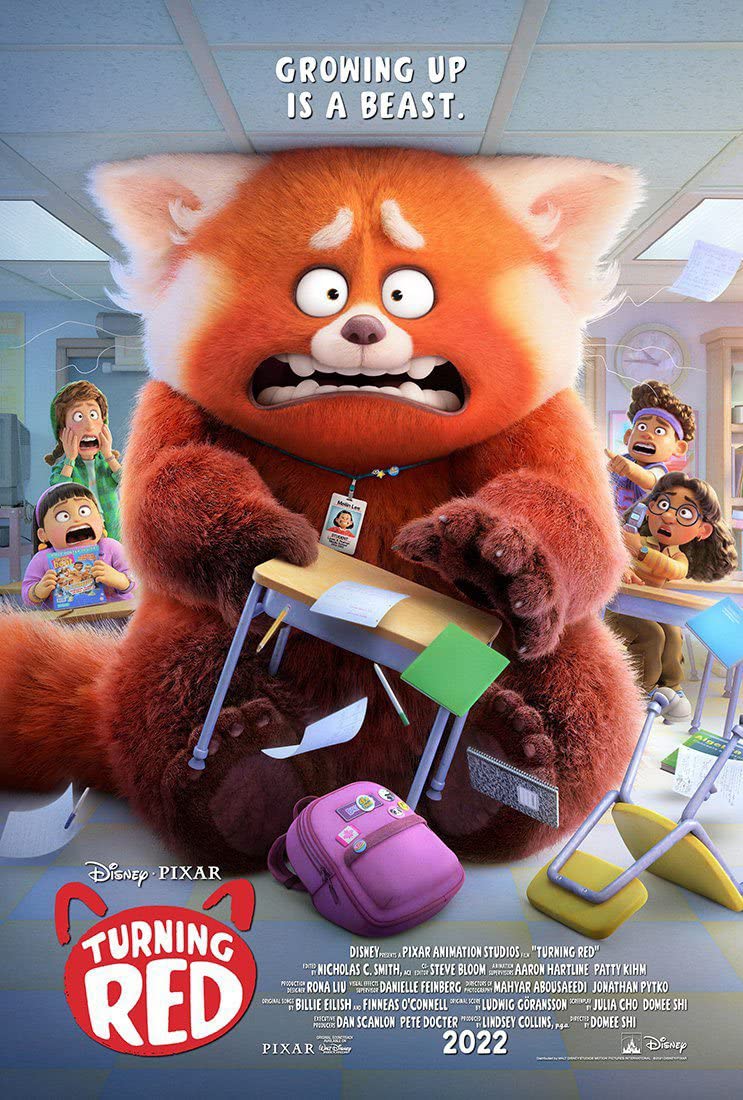 Amazon.com: Movie Poster TURNING RED 2 Sided ORIGINAL INTL FINAL Blank Meme Template