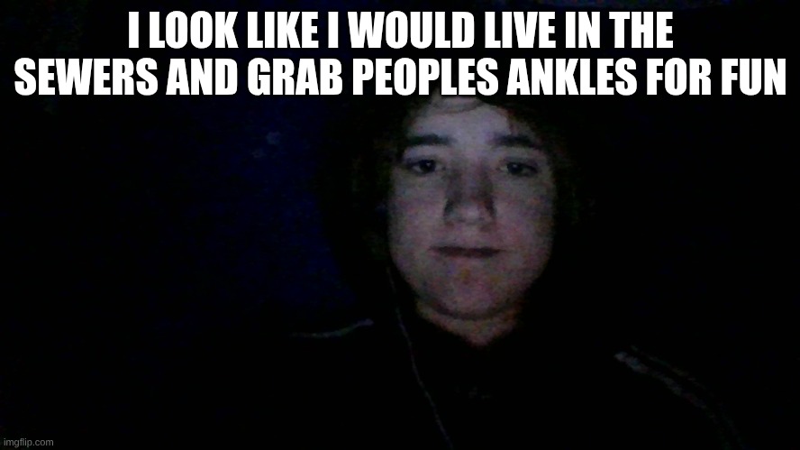I LOOK LIKE I WOULD LIVE IN THE SEWERS AND GRAB PEOPLES ANKLES FOR FUN | made w/ Imgflip meme maker