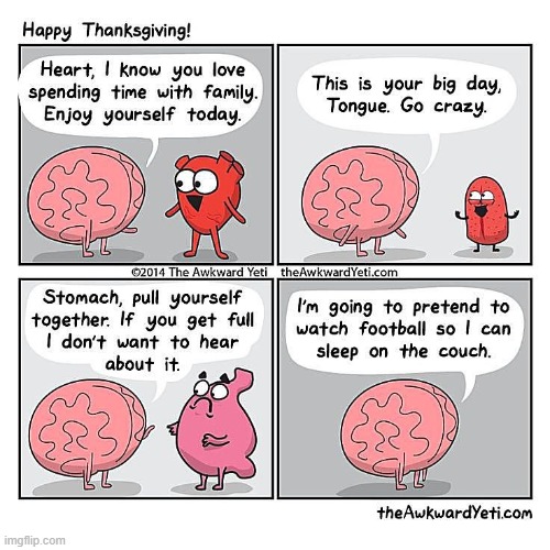 image tagged in brain,heart,tongue,stomach,thanksgiving,happy thanksgiving | made w/ Imgflip meme maker