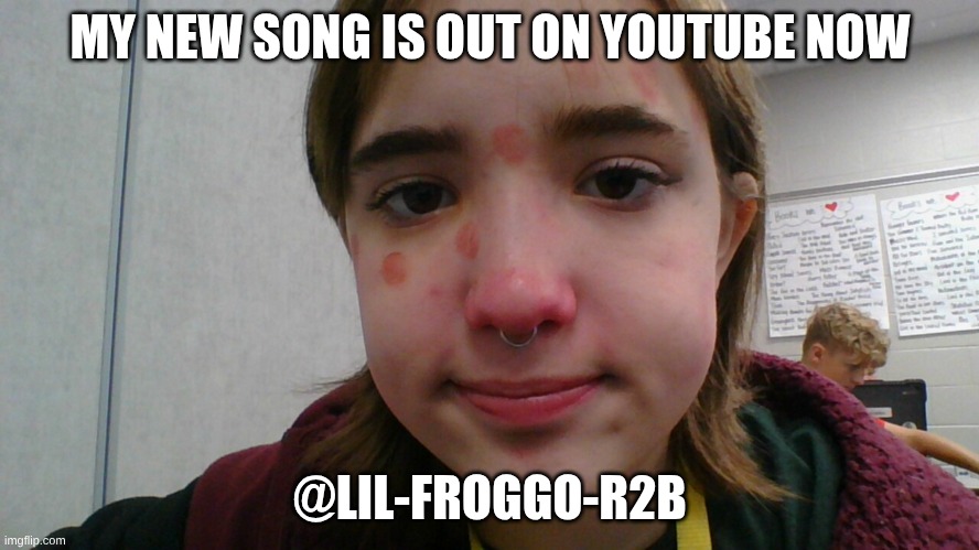 the song Is called edge of the night | MY NEW SONG IS OUT ON YOUTUBE NOW; @LIL-FROGGO-R2B | image tagged in ladybug | made w/ Imgflip meme maker