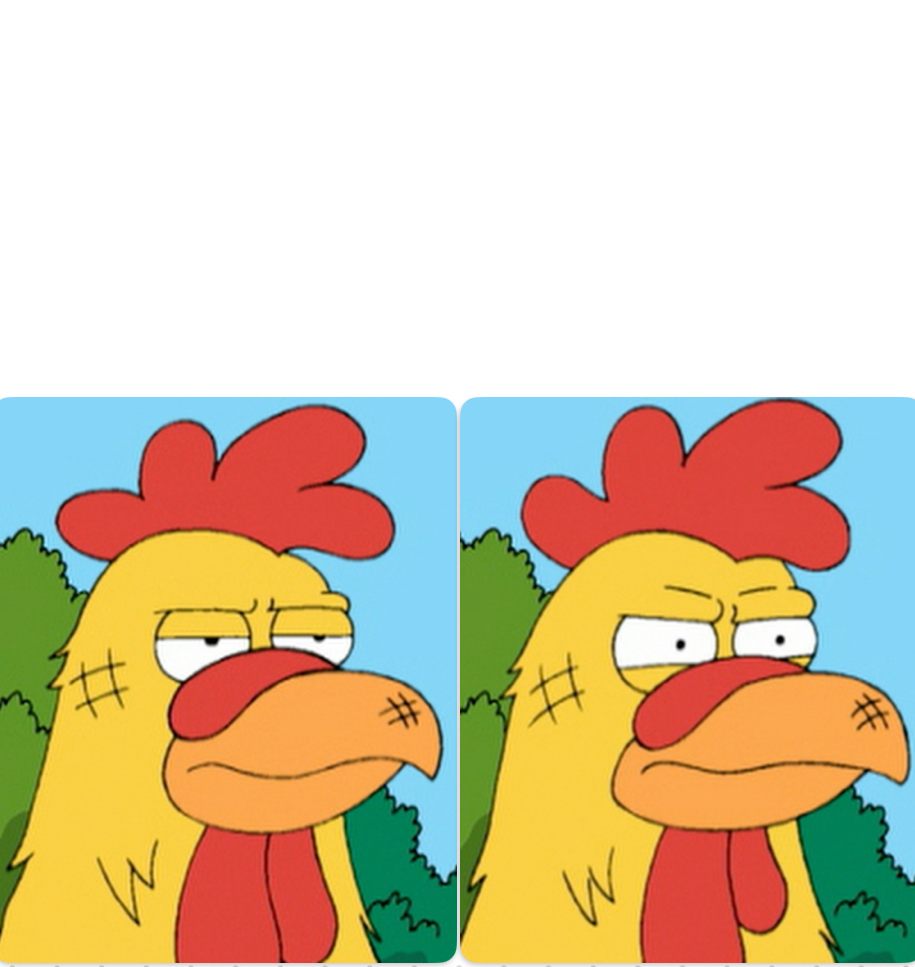 Ernie the chicken becoming pissed vs becoming mad Blank Meme Template