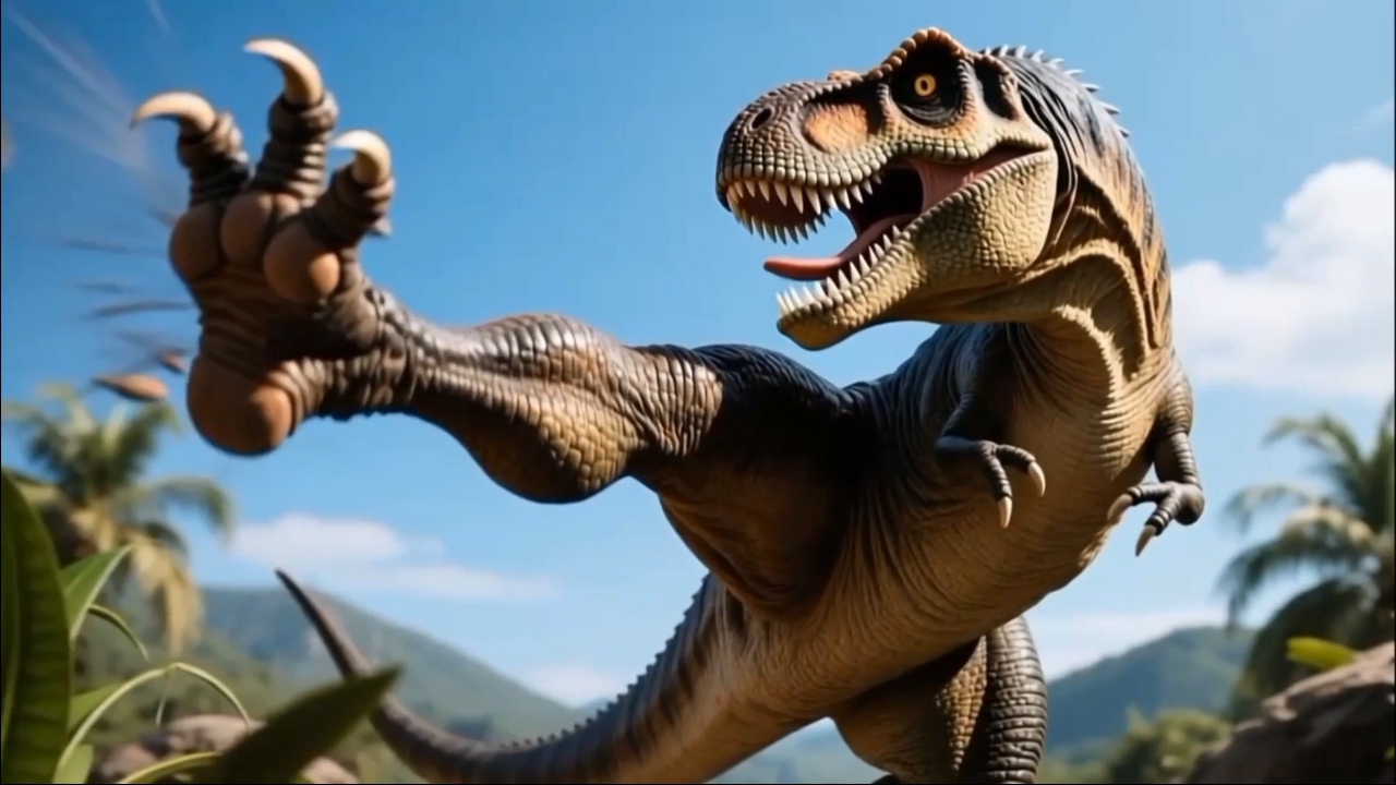 Tyrannosaurus Rex Kick - Kickboxing Dinosaur Blank Meme Template