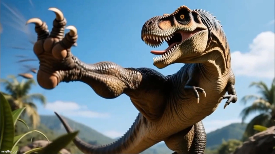 Tyrannosaurus Rex Kick - Kickboxing Dinosaur | image tagged in funny,dinosaurs,martial arts,kickboxer,kicking,t-rex | made w/ Imgflip meme maker