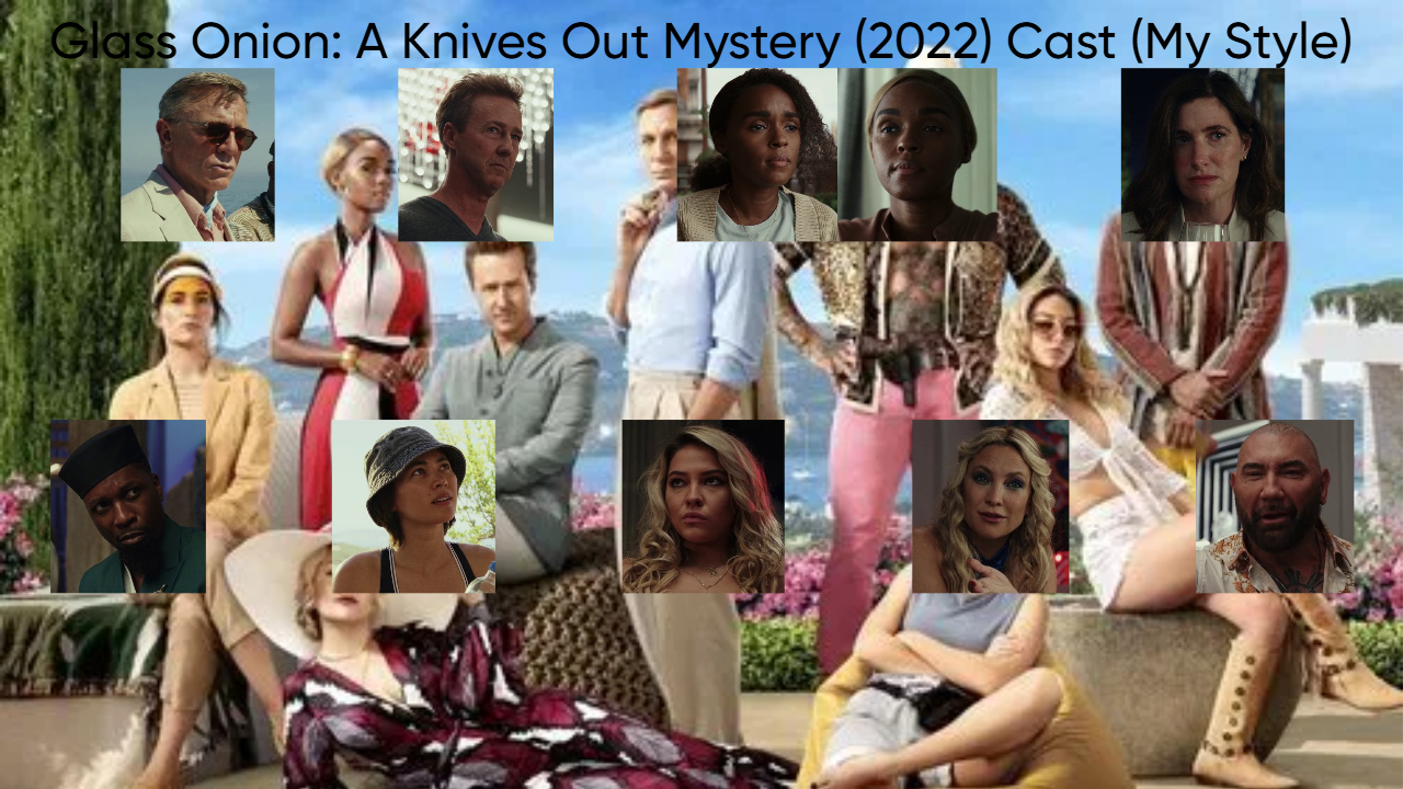 Glass Onion: A Knives Out Mystery (2022) Cast (My Style) Blank Meme Template